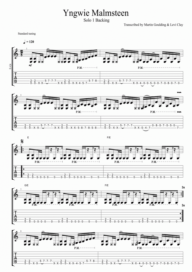 Yngwie Malmsteen Solo 1 Backing