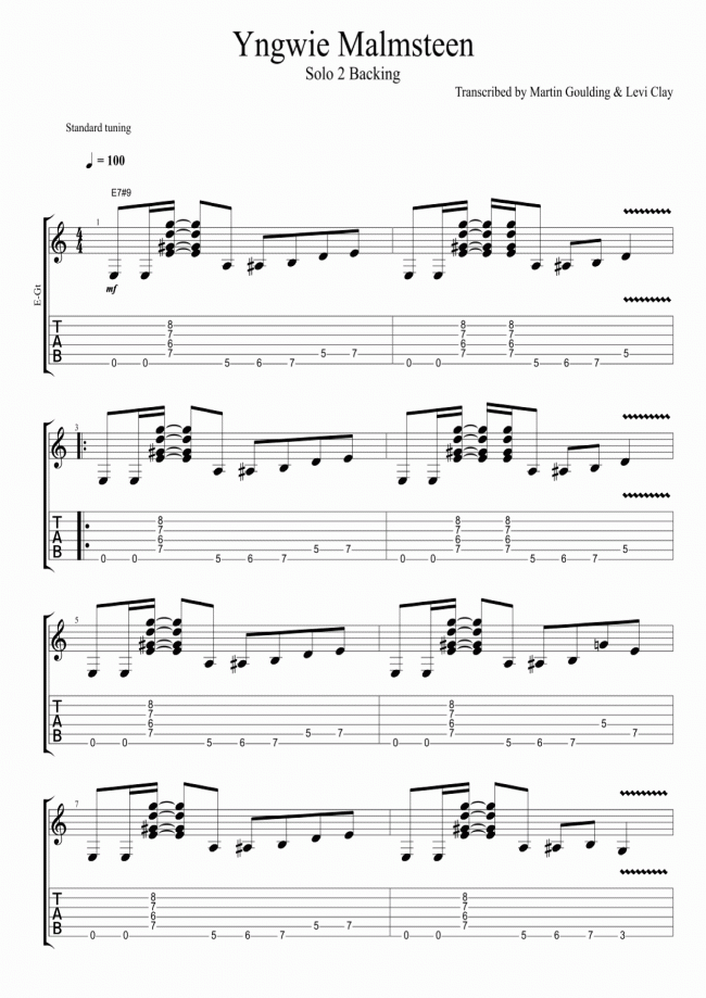 Yngwie Malmsteen Solo 2 Backing